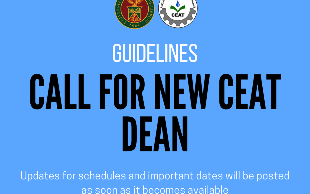 CALL FOR NEW CEAT DEAN