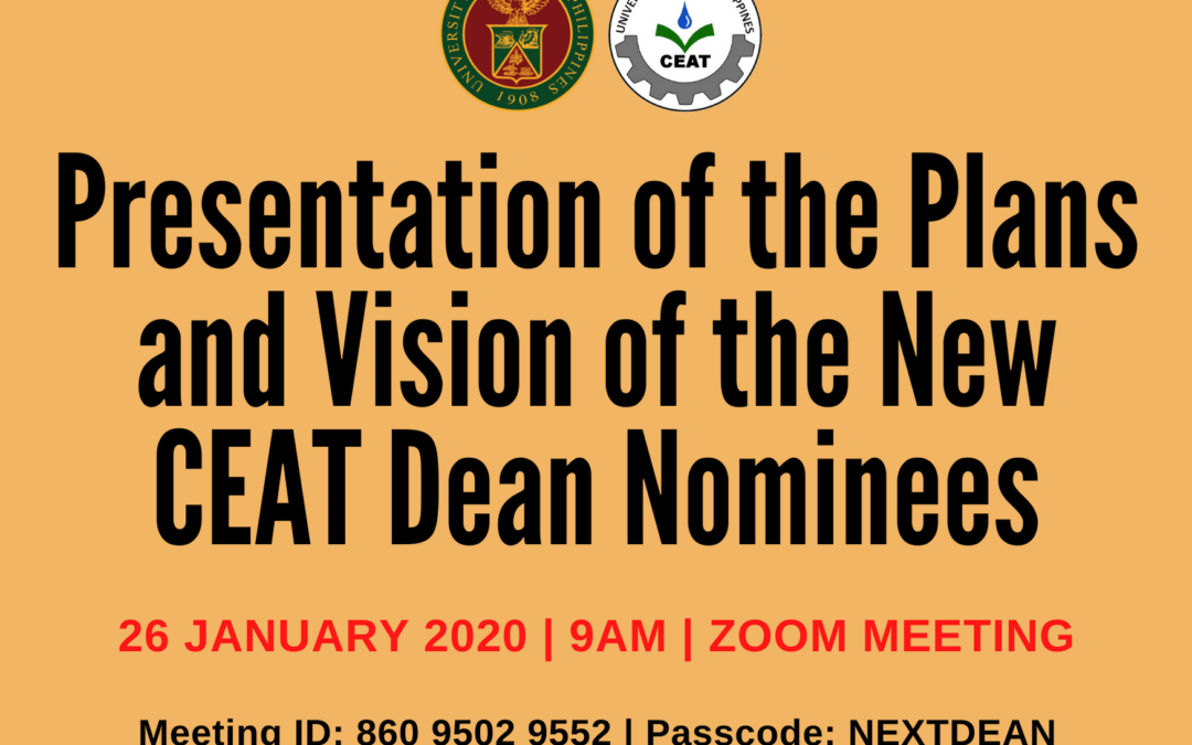 Presentation of the New CEAT-UPLB Dean Nominees
