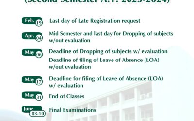 UPLB-CEAT Second Semester 2023-2024 Deadlines